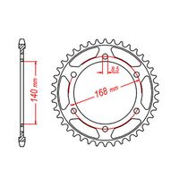 SPROCKET REAR MTX6 41T #525 8.5mm holes