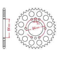 SPROCKET REAR MTX 809/2 45T #428