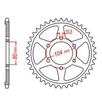 SPROCKET REAR MTX 488 38T #530