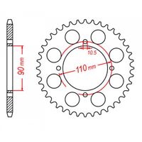 SPROCKET REAR MTX 840 37T #530