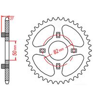 SPROCKET REAR MTX 256 46T #420