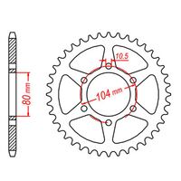 SPROCKET REAR MTX 478 38T #520