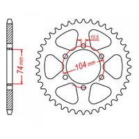 SPROCKET REAR MTX 481 43T #530