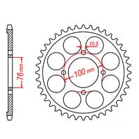 SPROCKET REAR MTX 824 40T #530