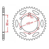 SPROCKET REAR MTX 850 34T #530