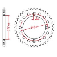 SPROCKET REAR MTX 831 44T #428