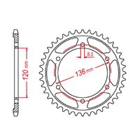 SPROCKET REAR MTX 3C5 48T #428