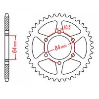 SPROCKET REAR MTX 814 43T #530