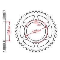 SPROCKET REAR MTX 804 53T #428