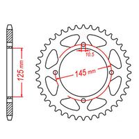 SPROCKET REAR MTX 857 38T #520