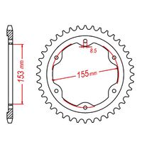 SPROCKET REAR MTX 893 38T #525