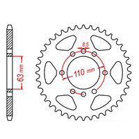 SPROCKET REAR MTX 890 44T #520