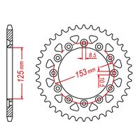 SPROCKET REAR MTX 210 / 301 46T #520