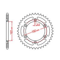 SPROCKET REAR MTX 896 48T #520