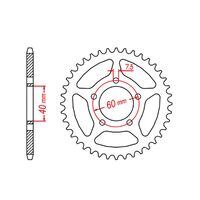 SPROCKET REAR MTX 40T KTM 50 #415