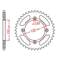 SPROCKET REAR MTX 895 46T #428