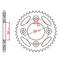 SPROCKET REAR MTX 212 37T #420