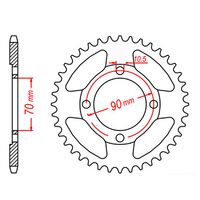 SPROCKET REAR MTX 264 45T #428